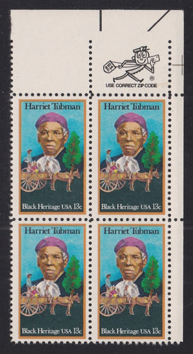# 1744 (1978) Tubman - Mr. Zip, BK/4, UR, MNH
