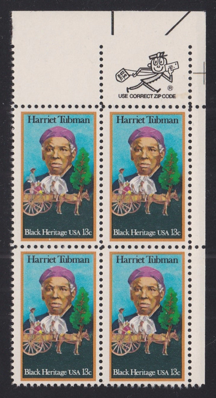 # 1744 (1978) Tubman - Mr. Zip, BK/4, UR, MNH