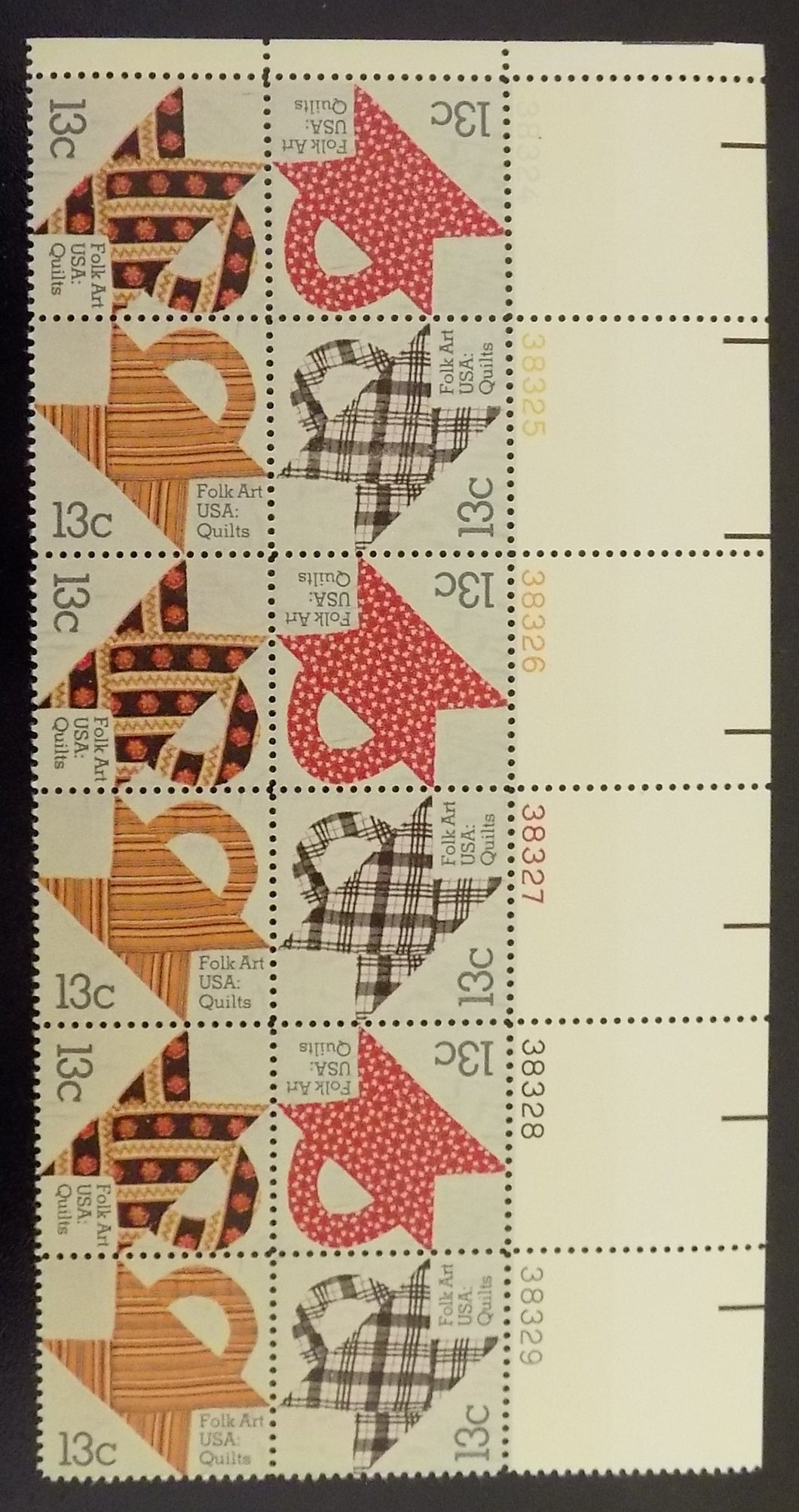 # 1745-48 (1978) Quilts - PB, UR #38329, MNH
