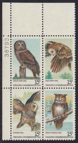 # 1760-63 (1978) Owls - PB, UL #38793, XF MNH