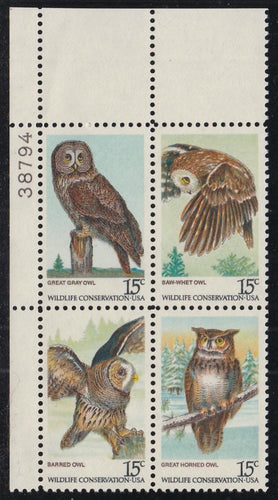# 1760-63 (1978) Owls - PB, UL #38794, XF MNH