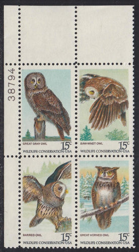 # 1760-63 (1978) Owls - PB, UL #38794, MNH
