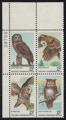 # 1760-63 (1978) Owls - PB, UL #38796, MNH