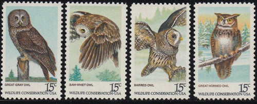 # 1760-63 (1978) Owls - Sgls, Set/4, MNH