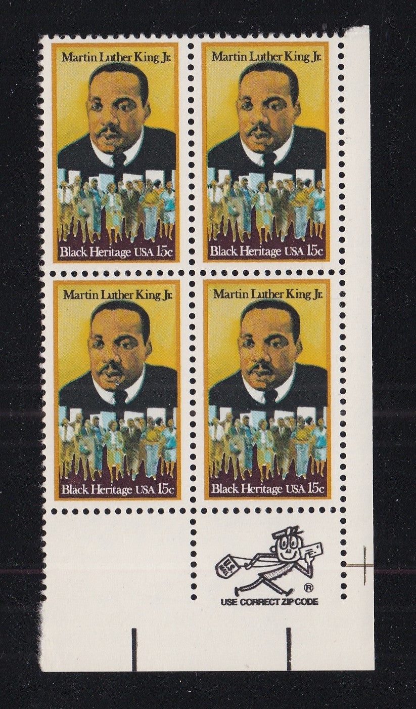 # 1771 (1979) MLK - Zip BK/4, LR, MNH