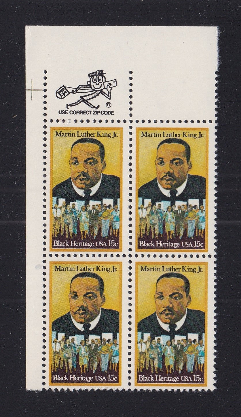 # 1771 (1979) MLK - Zip BK/4, UL, MNH