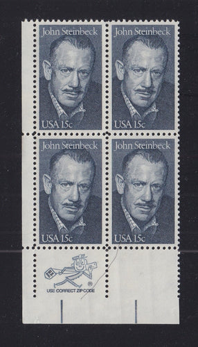 # 1773 (1979) Steinbeck - Mr. Zip, BK/4, LL, XF MNH