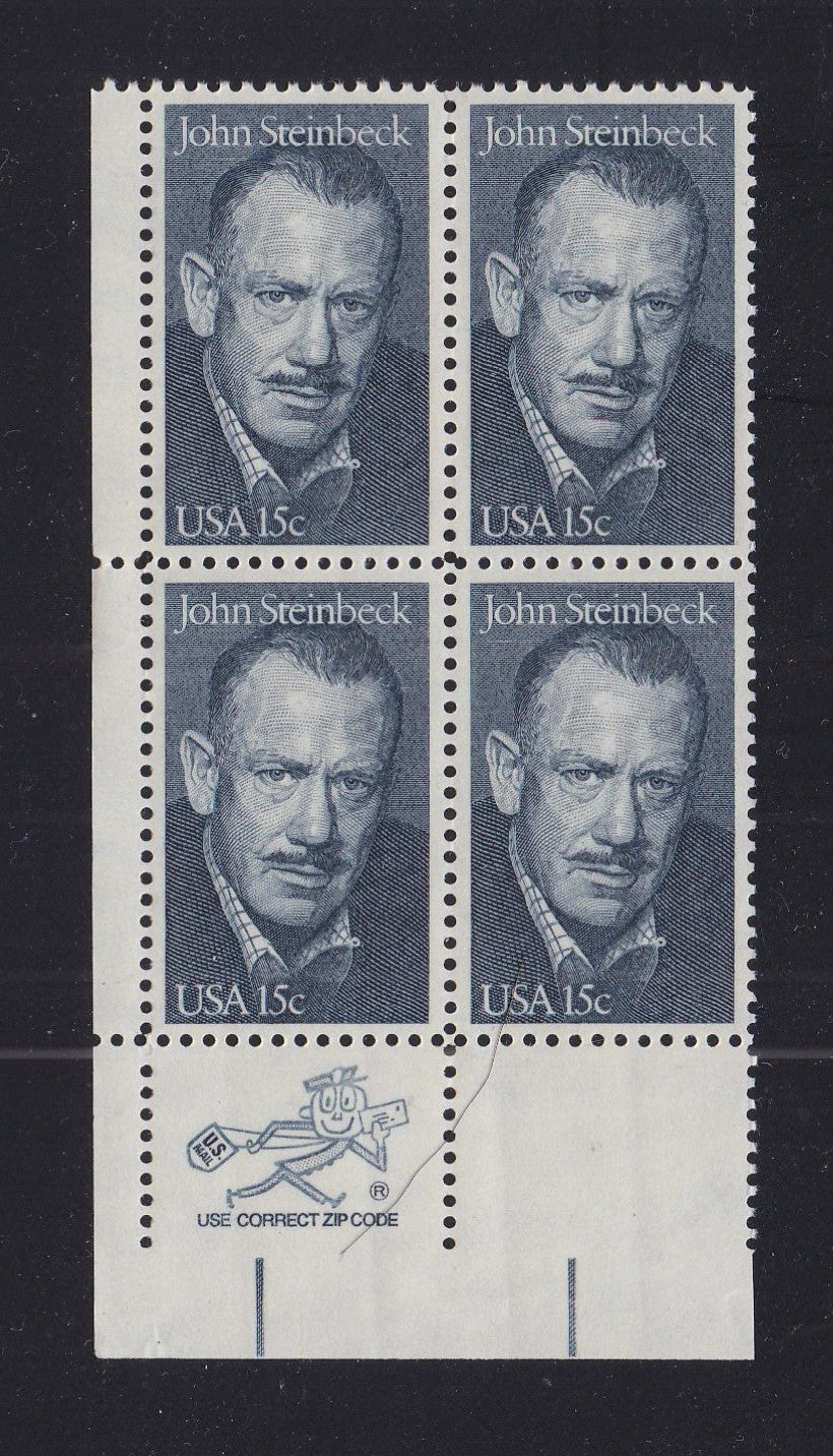 # 1773 (1979) Steinbeck - Mr. Zip, BK/4, LL, XF MNH