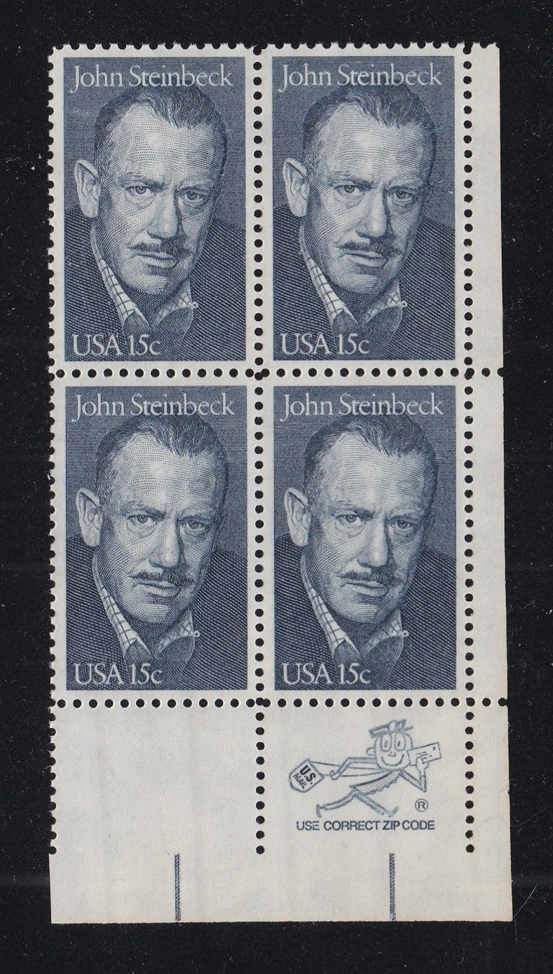 # 1773 (1979) Steinbeck - Mr. Zip, BK/4, LR, MNH