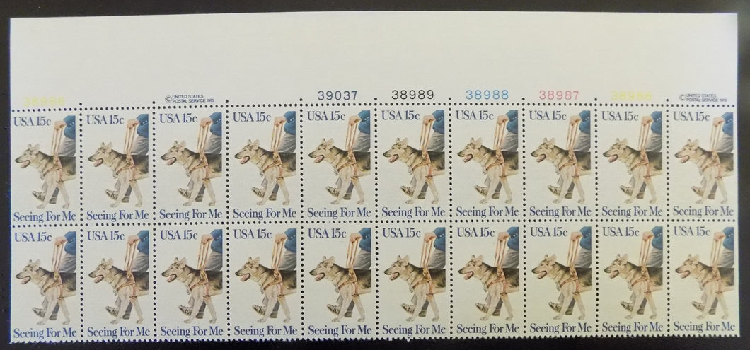# 1787 (1979) Seeing Eye Dogs - PB, T #39037, MNH