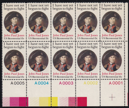 # 1789 (1979) J P Jones, 11x12 - PB, LR #A0005, MNH