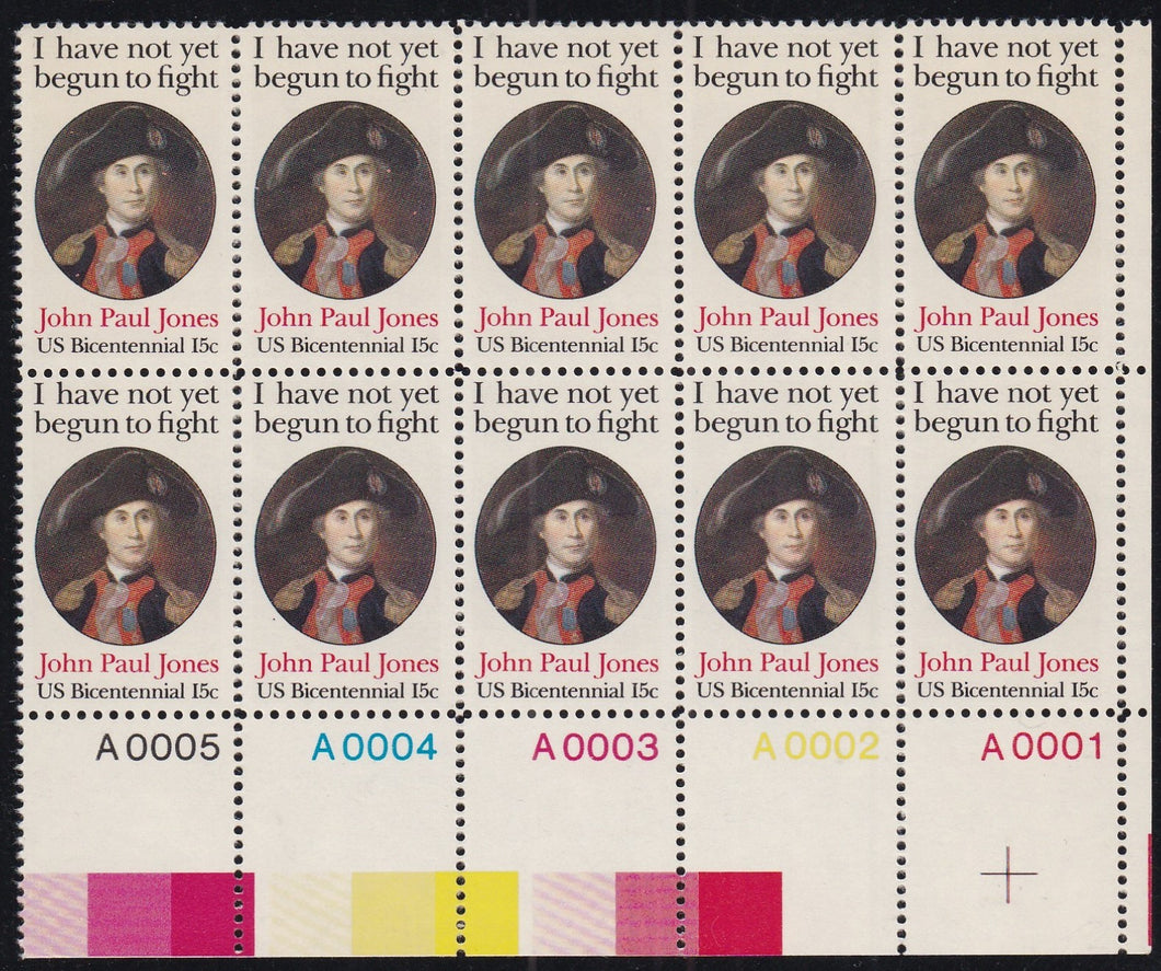 # 1789 (1979) J P Jones, 11x12 - PB, LR #A0005, MNH