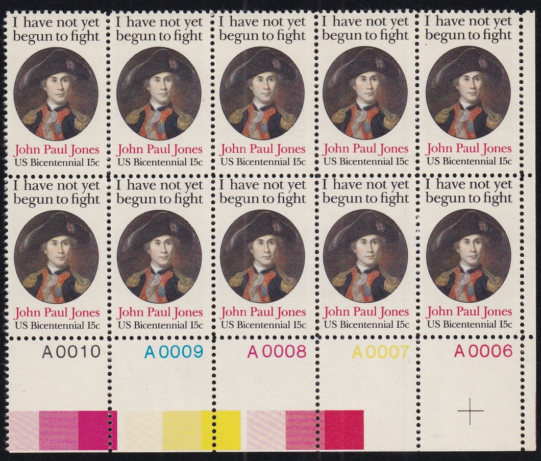 # 1789 (1979) J P Jones, 11x12 - PB, LR #A0010, MNH