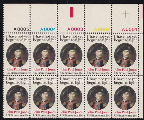 # 1789 (1979) J P Jones, 11x12 - PB, UR #A0005, MNH