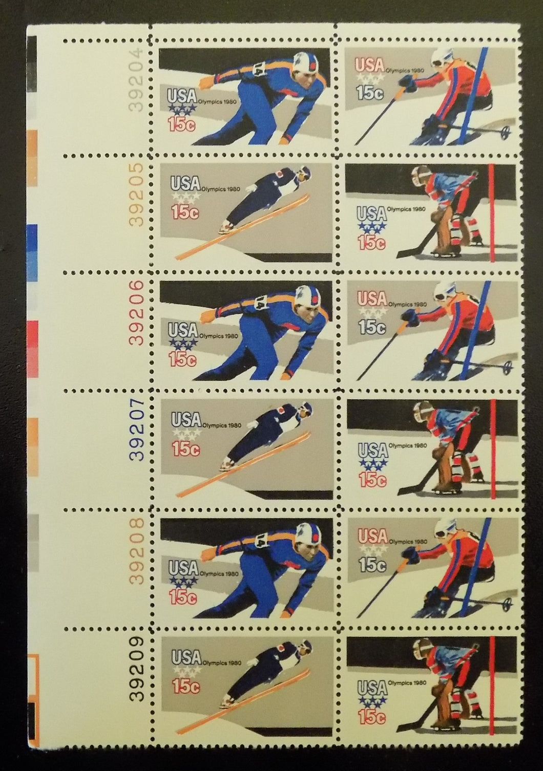 # 1795-98 (1980) Olympics, 11.25x10.5 - PB, UL #39209, MNH