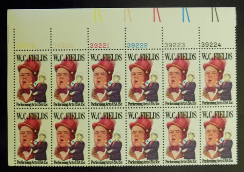 # 1803 (1980) WC Fields - PB, UL #39224, MNH