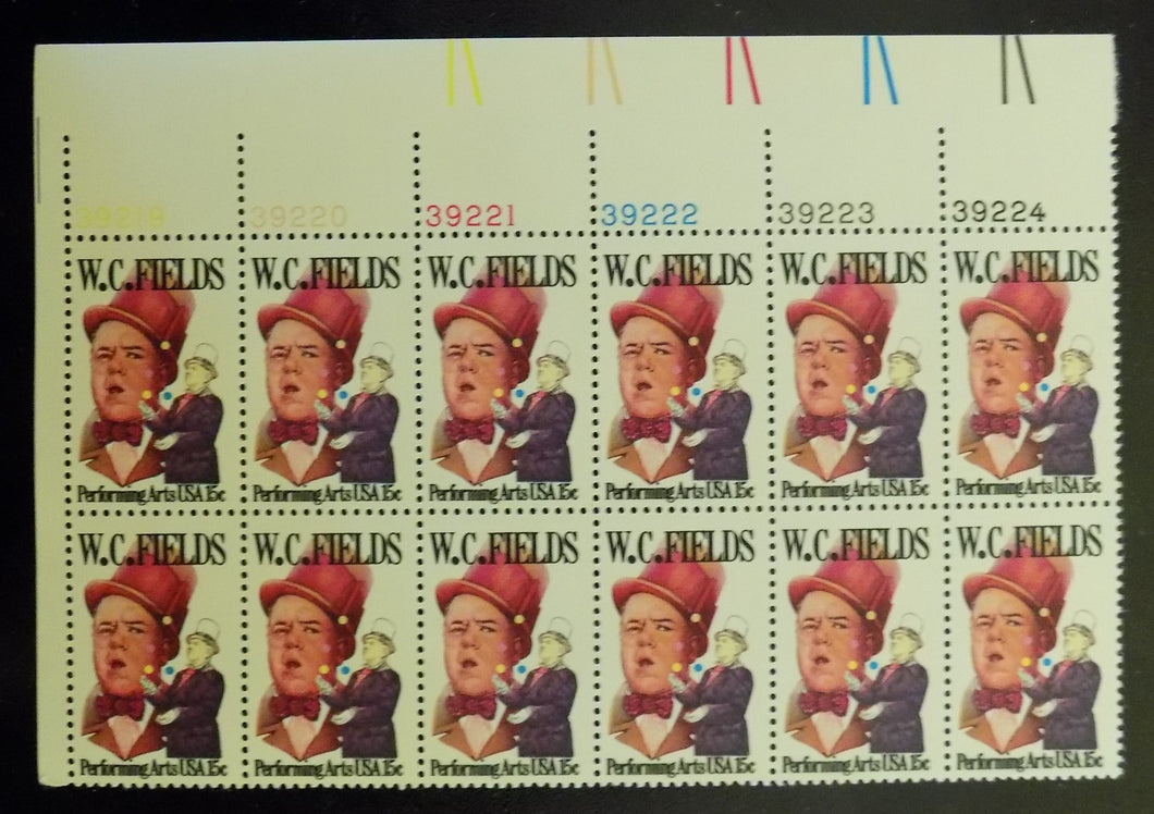 # 1803 (1980) WC Fields - PB, UL #39224, MNH