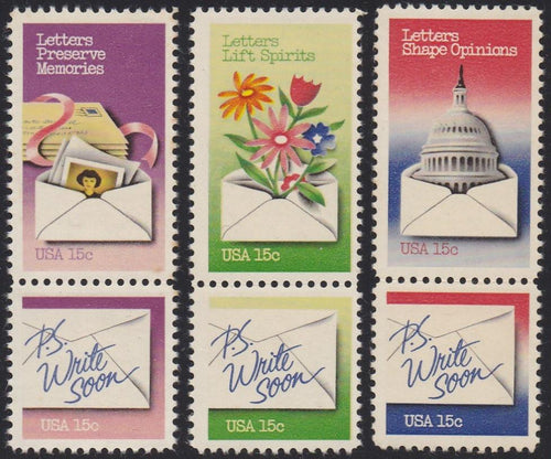 # 1805-10 (1980) Letter Writing - Pairs, Set/3, MNH