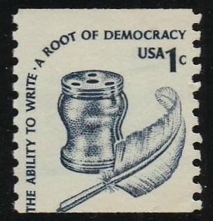 # 1811 (1980) Quill, DG, OA Tag, GP - Coil sgl, F MNH