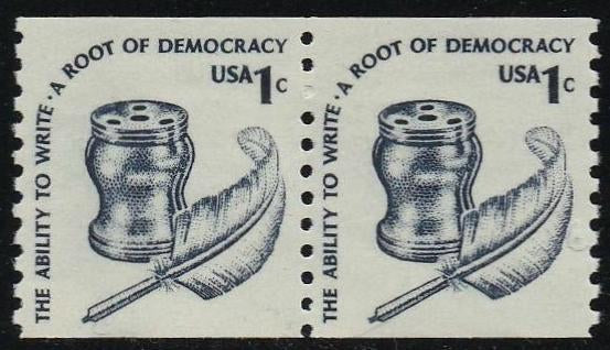 # 1811 (1980) Quill, SG, OA Tag, GP - Coil pr, XF MNH