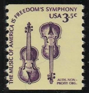 # 1813 (1980) Violins, DG, OA Tag, YP - Coil sgl, F MNH