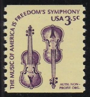 # 1813 (1980) Violins, DG, OA Tag, YP - Coil sgl, XF MNH