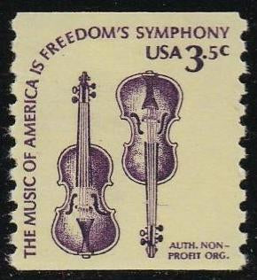 # 1813 (1980) Violins, DG, OA Tag, YP - Coil sgl, MNH