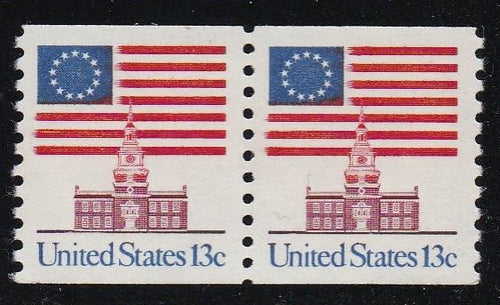 # 1625 (1975) Flag / Independence Hall, LBT, WP - Coil pr, XF MNH
