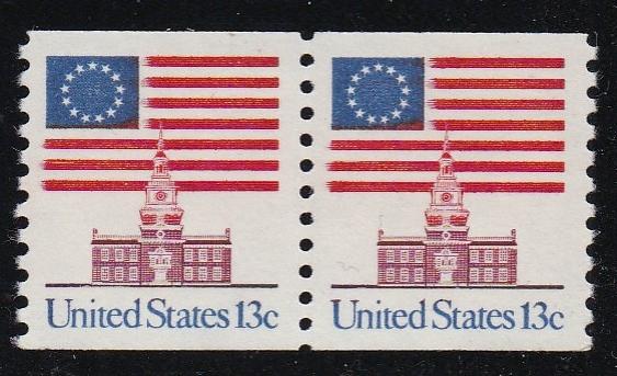# 1625 (1975) Flag / Independence Hall, LBT, WP - Coil pr, XF MNH