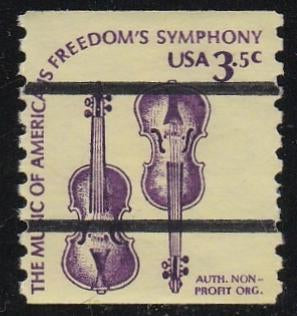 # 1813a (1980) Violins, DG, Not Tag, YP, Precancel - Coil sgl, F MNH