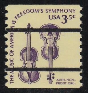 # 1813a (1980) Violins, DG, Not Tag, YP, Precancel - Coil sgl, MNH
