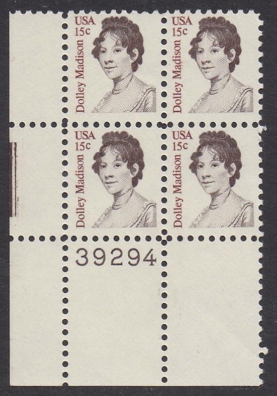 # 1822 (1980) Madison - PB, LL #39294, MNH