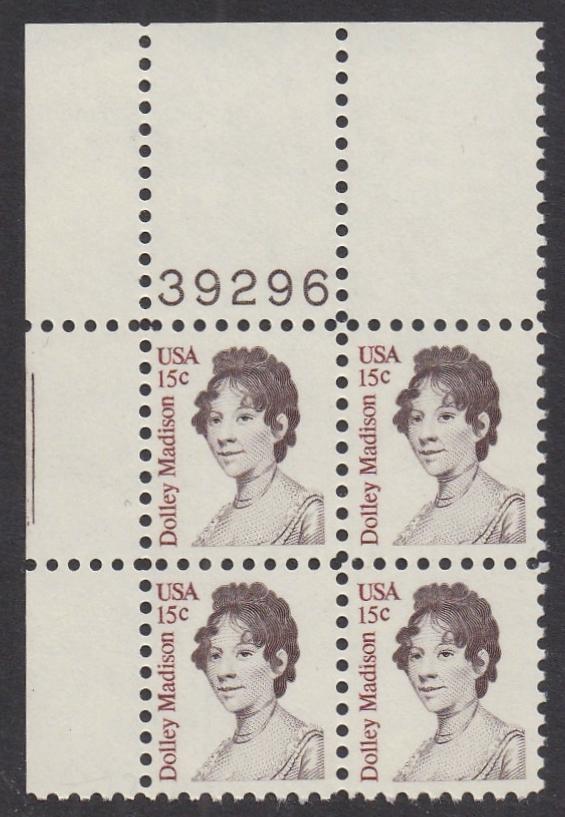 # 1822 (1980) Madison - PB, UL #39296, MNH