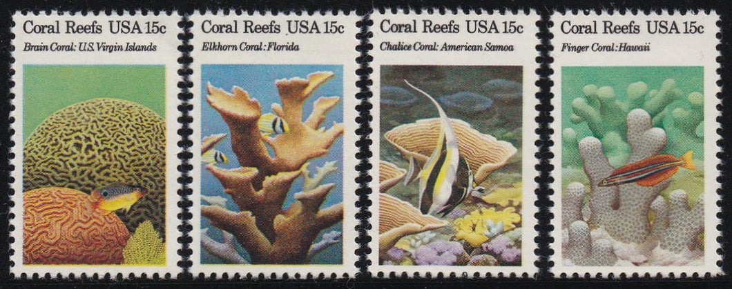 # 1827-30 (1980) Coral Reefs - Sgls, Set/4, MNH