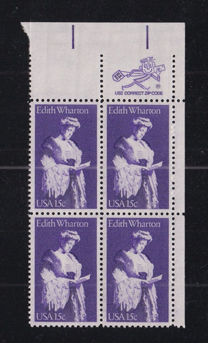 # 1832 (1980) Wharton - Mr. Zip, BK/4, UR, MNH