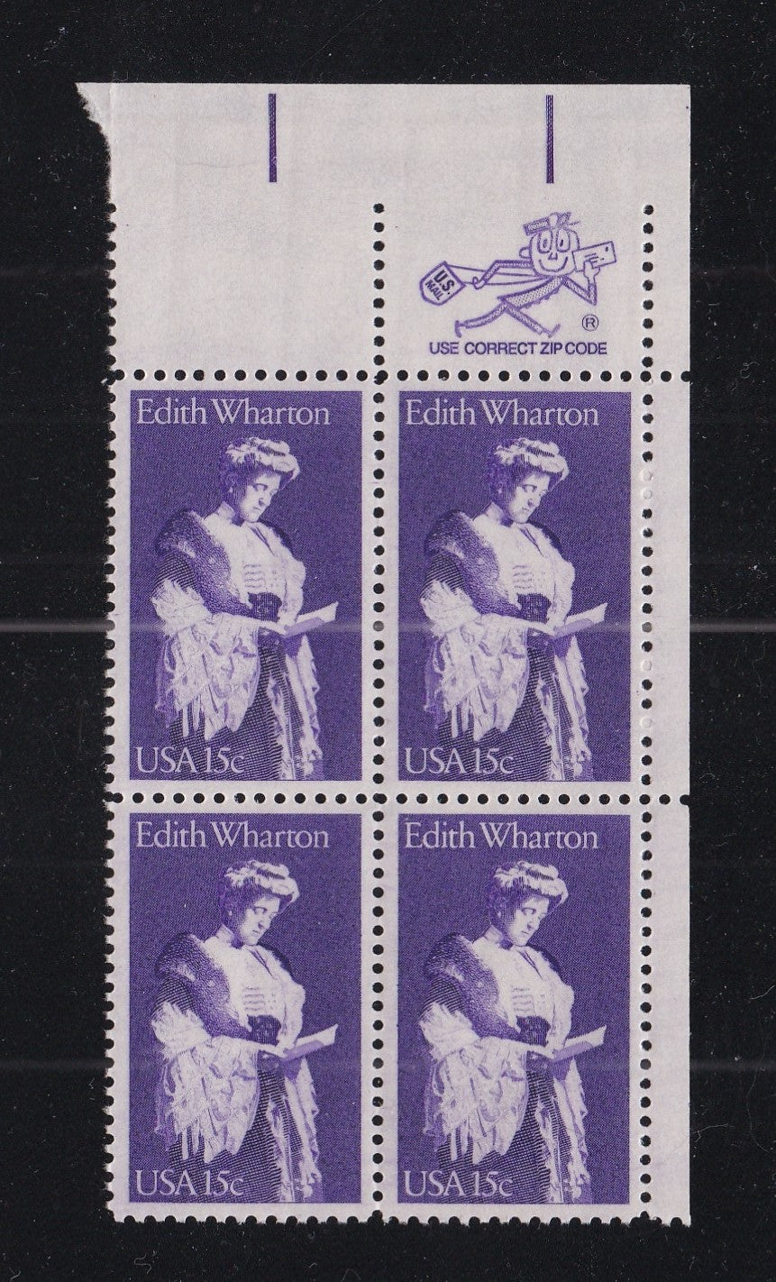 # 1832 (1980) Wharton - Mr. Zip, BK/4, UR, MNH