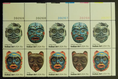 # 1834-37 (1980) Indian Masks - PB, UR #39269, MNH