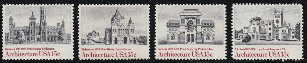 # 1838-41 (1980) Architecture - Sgls, Set/4, MNH