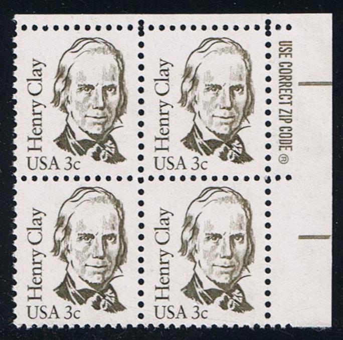 # 1846 (1983) Clay, OA tag - Zip BK/4, UR, MNH
