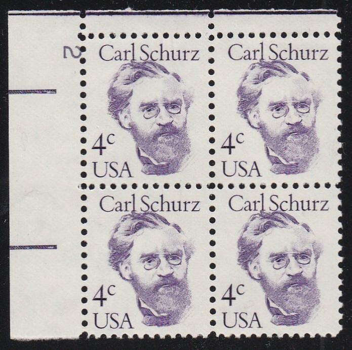 # 1847 (1983) Schurz, OA tag - PB, UL #2, MNH