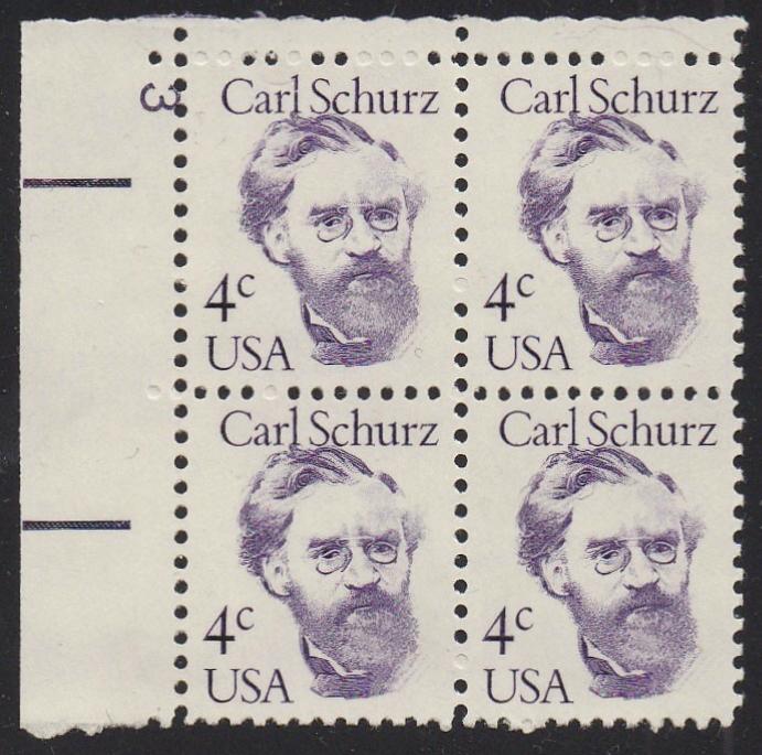 # 1847 (1983) Schurz, OA tag - PB, UL #3, MNH [2]