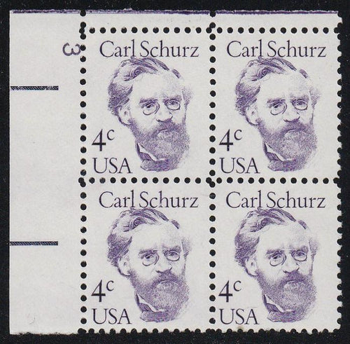 # 1847 (1983) Schurz, OA tag - PB, UL #3, MNH [1]