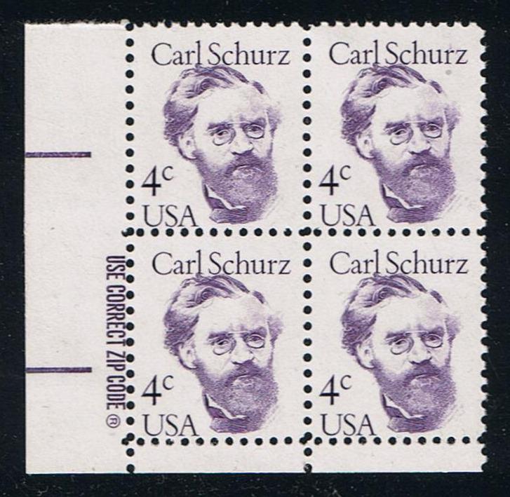 # 1847 (1983) Schurz, OA tag - Zip BK/4, LL, MNH