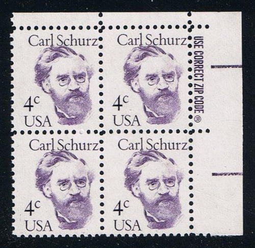 # 1847 (1983) Schurz, OA tag - Zip BK/4, UR, MNH