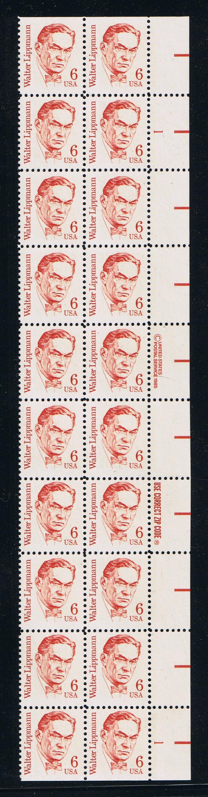 # 1849 (1985) Lippmann, LB tag - PB/20, R #1, MNH