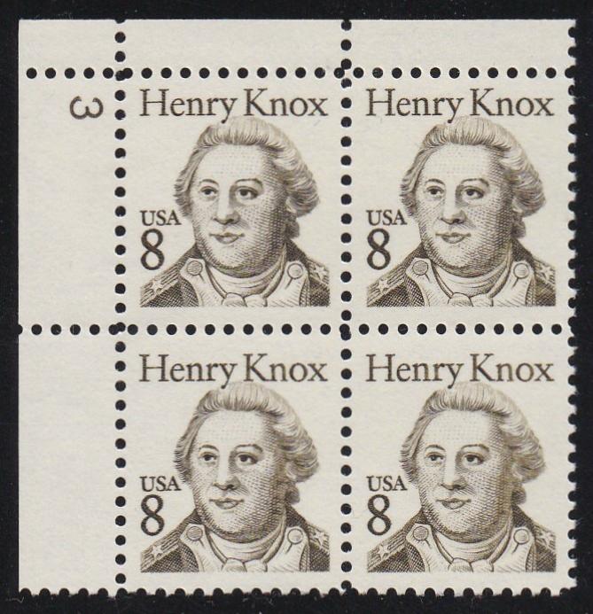 # 1851 (1985) Knox, OA tag - PB, UL #3, MNH [1]