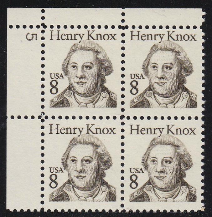 # 1851 (1985) Knox, OA tag - PB, UL #5, MNH [1]
