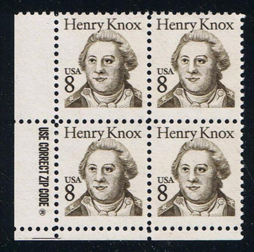 # 1851 (1985) Knox, OA tag - Zip BK/4, LL, MNH