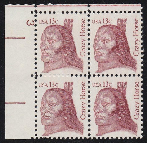 # 1855 (1982) Crazy Horse, OA tag - PB, LL #3, MNH