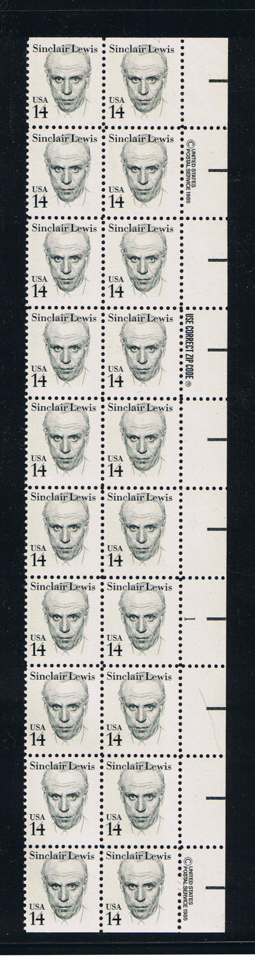 # 1856 (1985) Lewis, SB - PB, R #1, MNH